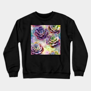 Watercolor succulent pattern Crewneck Sweatshirt